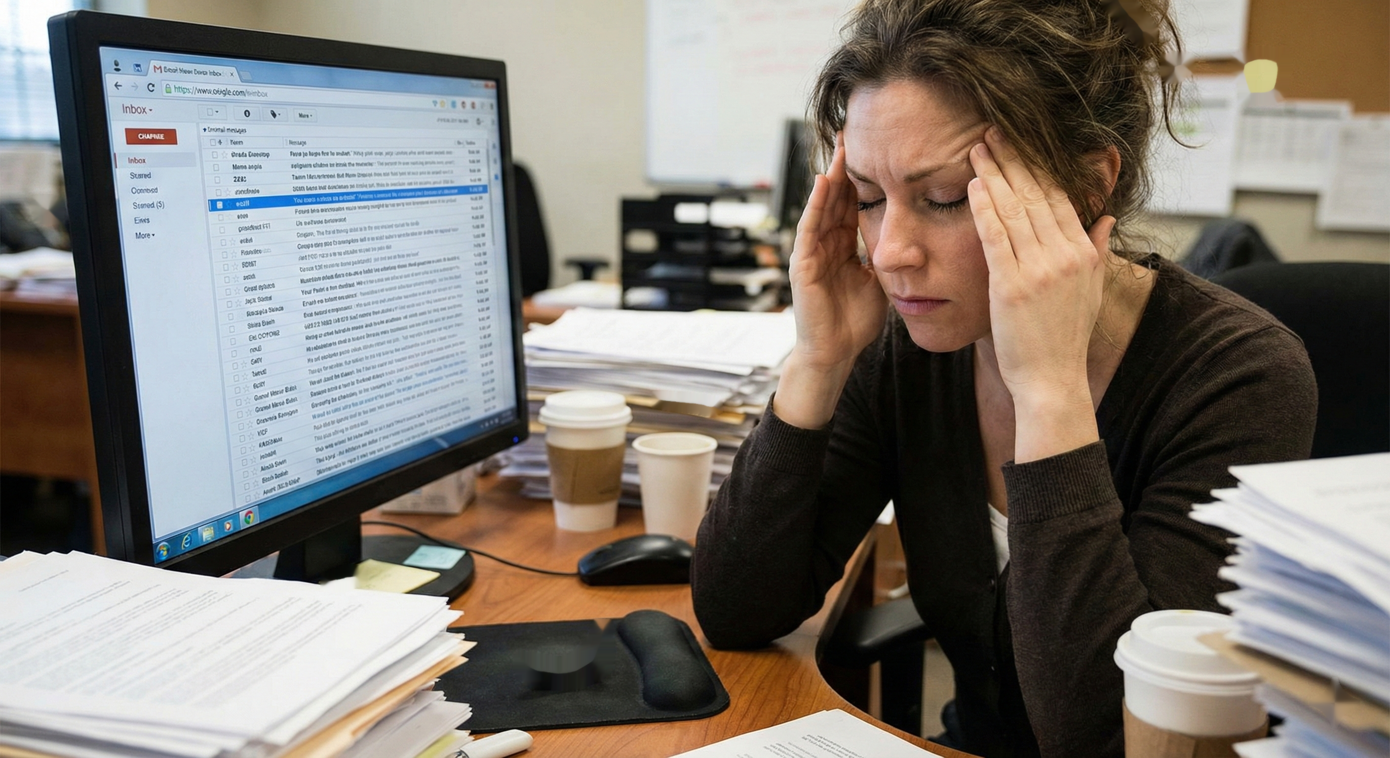 Gestionnaire submergé sous les emails